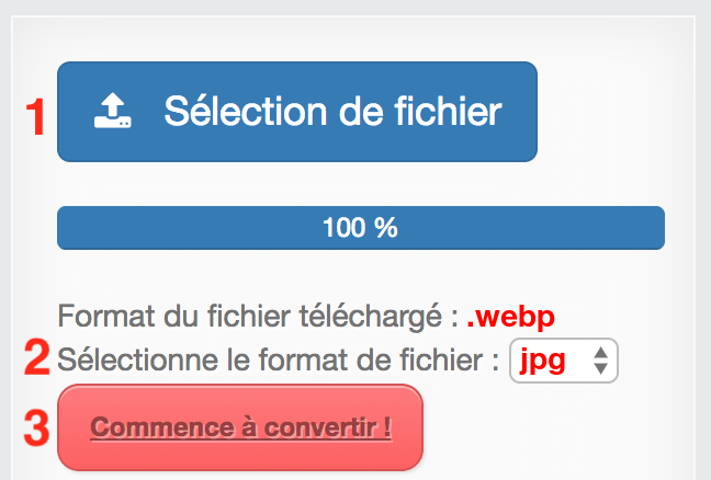 Comment convertir WEBP en JPG en ligne